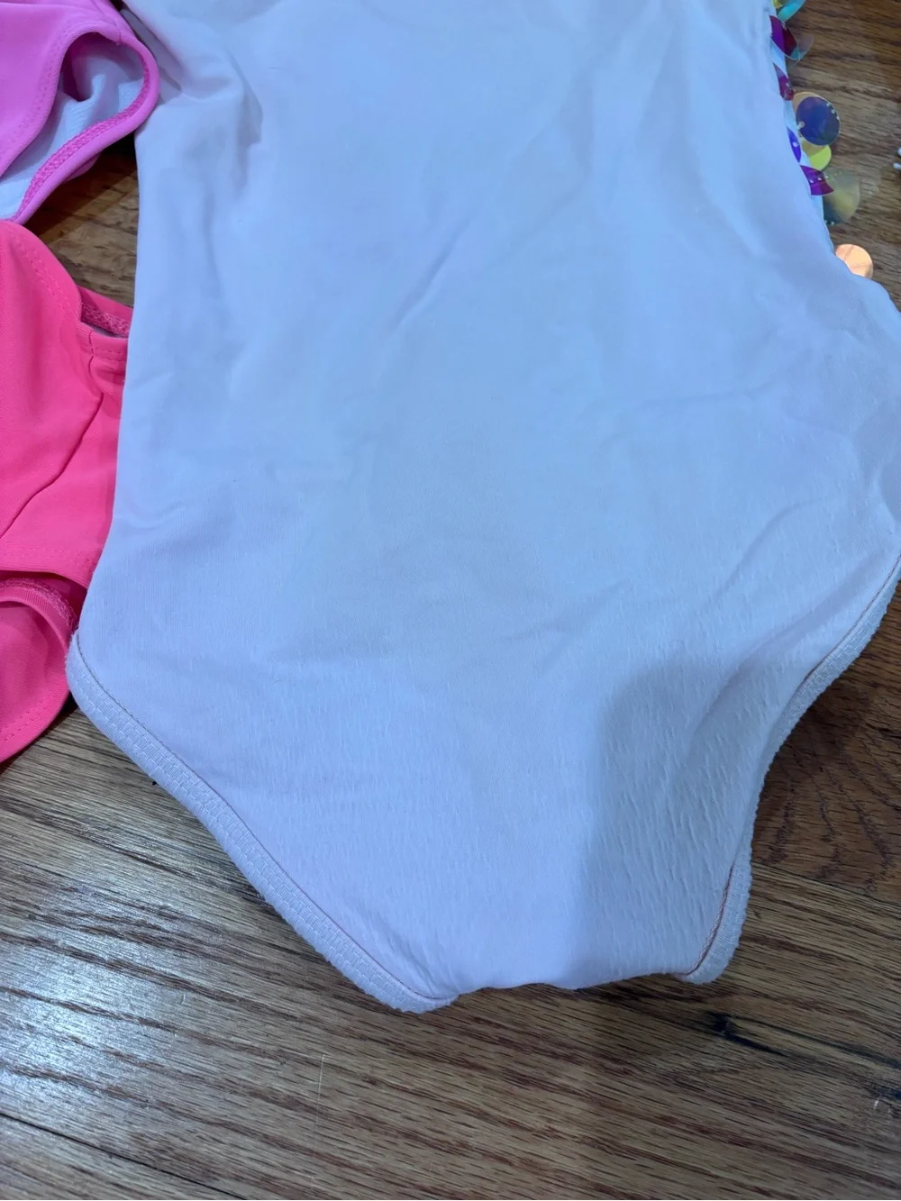 Girls' Pink & Sequin One-Piece Swimsuit Set Sz 6